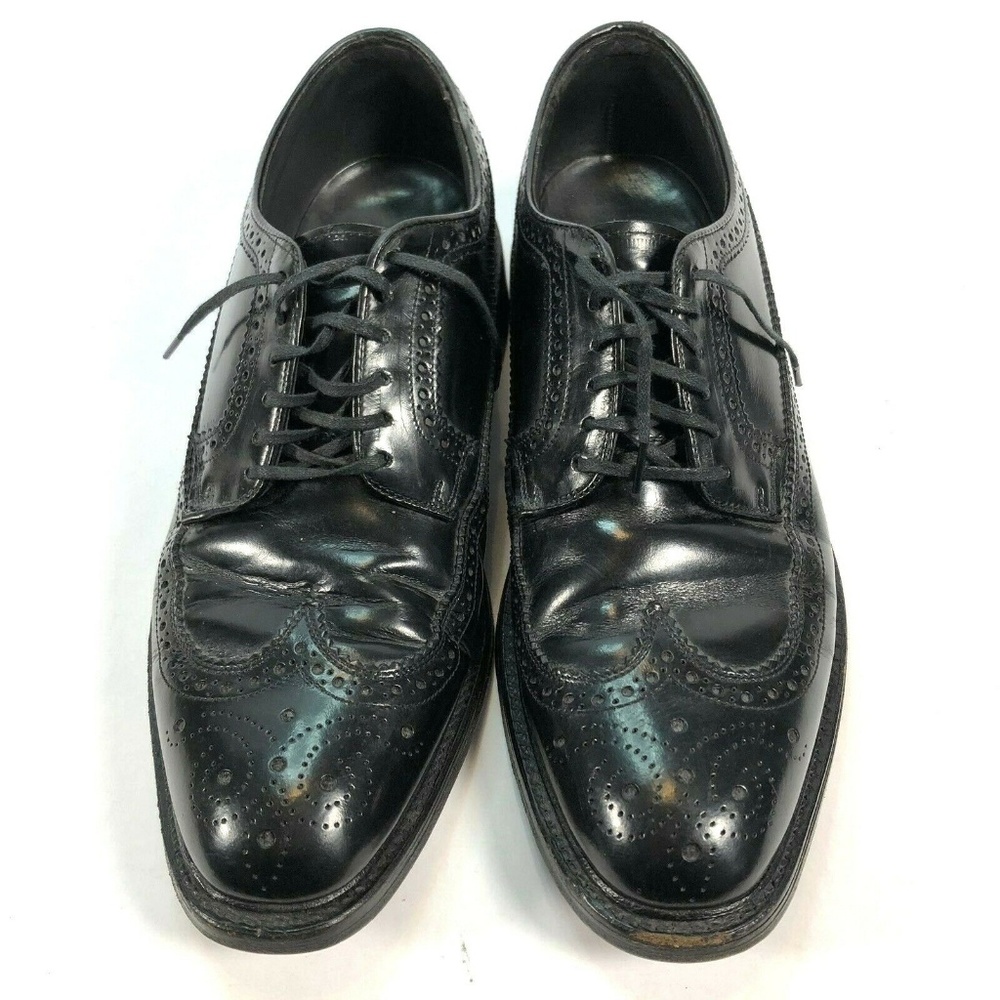 SOLD HANOVER All Leather Combination Black Shoes - Picture 2 of 8